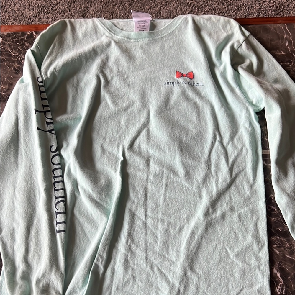 Simply Southern Pale Blue Long Sleeve Shirt
